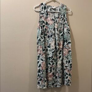 J. Jill PS women’s 100% linen Sundress - floral - pockets - great condition
